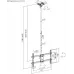 Кронштейн для телевизора Ultramounts UM961 черный 43"-86" макс.60кг потолочный поворот и наклон