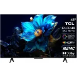 Телевизор QLED TCL 43" 43P7K черный 4K Ultra HD 60Hz DVB-T DVB-T2 DVB-S DVB-S2 USB 3.0 WiFi Smart TV