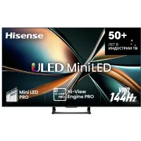 Телевизор QLED Hisense 65" 65U7Q угольно-серый 4K Ultra HD 120Hz MEMC DVB-T DVB-T2 DVB-C DVB-S DVB-S2 USB WiFi Smart TV (RUS)