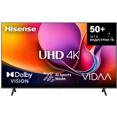 Телевизор LED Hisense 43" 43A6Q Frameless черный 4K Ultra HD 60Hz DVB-T DVB-T2 DVB-C DVB-S DVB-S2 USB WiFi Smart TV