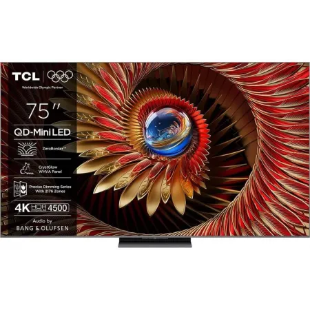Телевизор QLED TCL 75" 75C8K черный 4K Ultra HD 144Hz DVB-T DVB-T2 DVB-C DVB-S DVB-S2 USB WiFi Smart TV