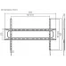 Кронштейн для телевизора Ultramounts UM825F черный 60"-120" макс.120кг настенный фиксированный