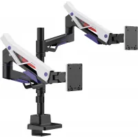 Кронштейн для мониторов Ultramounts UM742BW черный/белый 24"-57" макс.27кг крепление к столешнице поворот и наклон