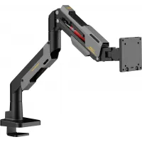 Кронштейн для мониторов Ultramounts UM743BG черный/серый 24"-57" макс.30кг крепление к столешнице поворот и наклон
