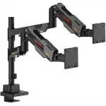 Кронштейн для мониторов Ultramounts UM744BG черный/серый 24"-57" макс.27кг крепление к столешнице поворот и наклон Кронштейн для мониторов Ultramounts UM744BG черный/серый 24"-57" макс.27кг крепление к столешнице поворот и наклон