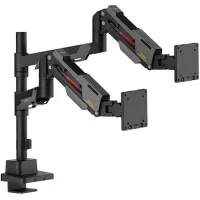 Кронштейн для мониторов Ultramounts UM744BG черный/серый 24"-57" макс.27кг крепление к столешнице поворот и наклон Кронштейн для мониторов Ultramounts UM744BG черный/серый 24"-57" макс.27кг крепление к столешнице поворот и наклон