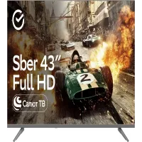 Телевизор LED Sber 43" SDX-43F2014 Салют ТВ серый FULL HD 60Hz DVB-T DVB-T2 DVB-C DVB-S DVB-S2 USB WiFi Smart TV (RUS)