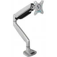Кронштейн для мониторов ЖК Kromax OFFICE-21 серебристый 17"-45" макс.15кг настольный поворот и наклон Кронштейн для мониторов ЖК Kromax OFFICE-21 серебристый 17"-45" макс.15кг настольный поворот и наклон