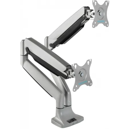 Кронштейн для мониторов ЖК Kromax OFFICE-22 серебристый 17"-35" макс.15кг настольный поворот и наклон Кронштейн для мониторов ЖК Kromax OFFICE-22 серебристый 17"-35" макс.15кг настольный поворот и наклон