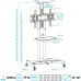 Стойка для телевизора Kromax OMEGA-17 черный 32"-80" макс.50кг напольный поворот и наклон