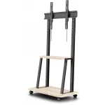 Стойка для телевизора Holder PR-108 черный/береза 32"-65" макс.80кг напольный мобильный