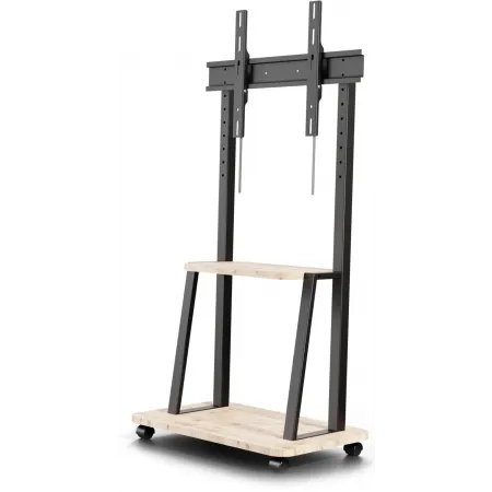 Стойка для телевизора Holder PR-108 черный/береза 32"-65" макс.80кг напольный мобильный