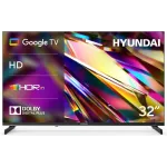 Телевизор LED Hyundai 32" H-LED32BS5011 Google TV Frameless Metal черный HD 60Hz DVB-T DVB-T2 DVB-C DVB-S DVB-S2 USB WiFi Smart TV