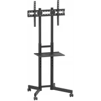 Стойка для телевизора Kromax OMEGA-15 черный 32"-70" макс.50кг напольный мобильный