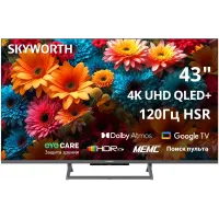 Телевизор OLED Skyworth 43" 43Q67H Eye Care Frameless черный 4K Ultra HD 120Hz MEMC DVB-T DVB-T2 DVB-C DVB-S DVB-S2 USB WiFi Smart TV