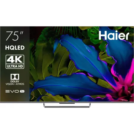 Телевизор QLED Haier 75" Smart TV S6 Frameless серый 4K Ultra HD 144Hz MEMC DVB-T DVB-T2 DVB-C DVB-S DVB-S2 USB WiFi Smart TV