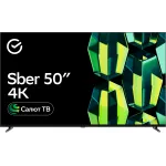 Телевизор LED Sber 50" SDX-50U4124 Салют ТВ Frameless черный 4K Ultra HD 60Hz DVB-T DVB-T2 DVB-C DVB-S DVB-S2 USB WiFi Smart TV