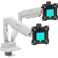 Кронштейн для мониторов Onkron G160 BW черный/белый 13"-32" макс.20кг настольный поворот и наклон верт.перемещ.
