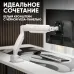 Кронштейн для мониторов Onkron G80 BW черный/белый 13"-32" макс.10кг настольный поворот и наклон верт.перемещ.
