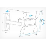 Кронштейн для телевизора Holder LCDS-5046 белый 22"-42" макс.30кг настенный поворот и наклон