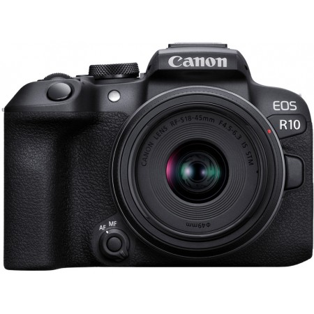 Фотоаппарат Canon EOS R10 черный 24.1Mpix 2.95" 2160p WiFi Canon RF-S 18-45mm f/4.5-6.3 IS STM LP-E17