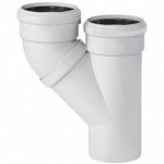 Тройник Ostendorf 100х100 параллельный SKРA бесшумная светло-серая PP-MD