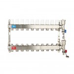 Группа коллект. VIEIR 1"х10х3/4" без/расходомер, с дренаж. кр, воздухоотвод., нерж. ст VR115-10A Группа коллект. VIEIR 1"х10х3/4" без/расходомер, с дренаж. кр, воздухоотвод., нерж. ст VR115-10A