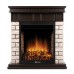 Портал Firelight Bricks Wood Classic камень коричневый, шпон темный дуб