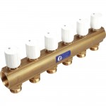 Коллектор Giacomini с термостатическими клапанами 1" x 3/4"E /6, R553VY046