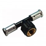 Тройник HENCO ВР ПВДФ пресс, 50x6/4"x50 Тройник HENCO ВР ПВДФ пресс, 50x6/4"x50