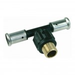 Тройник HENCO НР ПВДФ пресс, 50x6/4"x50 Тройник HENCO НР ПВДФ пресс, 50x6/4"x50