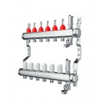 Коллектор Royal Thermo нерж. в сборе с расходомерами 1" ВР-3/4" НР с автомат.воздухоотвод-ми 12 вых. Коллектор Royal Thermo нерж. в сборе с расходомерами 1" ВР-3/4" НР с автомат.воздухоотвод-ми 12 вых.