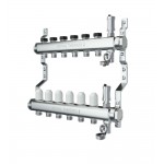 Коллектор Royal Thermo нерж. в сборе универсальный 1" ВР-3/4" НР с автомат. воздухоотвод-ми 7 вых. Коллектор Royal Thermo нерж. в сборе универсальный 1" ВР-3/4" НР с автомат. воздухоотвод-ми 7 вых.