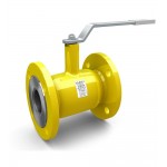Кран шаровой стальной фланцевый LD Gas Ду100/80 Ру16 неполнопроходной