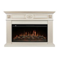 Каминокомплект: Очаг Royal Thermo Aurora RTFP/P-AR40LS, портал Siena 42/40/36, сл. кость с зол. пати