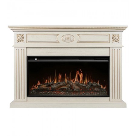 Каминокомплект: Очаг Royal Thermo Aurora RTFP/P-AR40LS, портал Siena 42/40/36, сл. кость с зол. пати