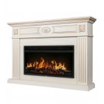 Каминокомплект: Очаг Electrolux EFP/P-3620LS, портал Siena 42/40/36, сл. кость с зол. патиной