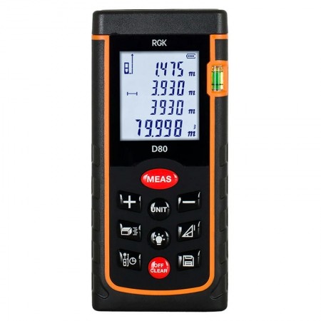 Лазерный дальномер RGK D80 (с поверкой) Лазерный дальномер RGK D80 (с поверкой)