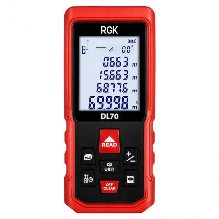 Лазерный дальномер RGK DL70 (с поверкой)