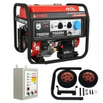 Бензиновый генератор A-iPower A7500EA + блок автозапуска A-iPower 230 В, 50 А + транспортировочный комплект A-iPower L