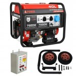 Бензиновый генератор A-iPower A7500EA + блок автозапуска A-iPower 400 В, 25 А + транспортировочный комплект A-iPower L