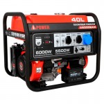 Бензиновый генератор A-iPower A6000EAX + блок автозапуска A-iPower 230В/400В 100А 8 ПИН + транспортировочный комплект A-iPower L