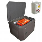Генератор A-iPower A6000EAX в тихом зимнем кожухе 1200 RAL 8019 + блок автозапуска A-iPower 400 В, 25 А