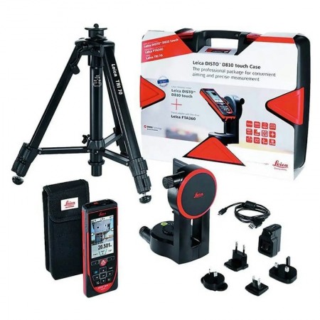 Комплект Leica DISTO™ D810 touch со штативом и адаптером Комплект Leica DISTO™ D810 touch со штативом и адаптером