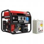 Бензиновый генератор A-iPower A6500EA в супертихом зимнем кожухе 1400SS RAL 8019 + блок автозапуска A-iPower 230 В, 50 А