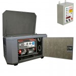 Генератор A-iPower A8000EAX в супертихом зимнем кожухе 1400SS RAL 7024 + блок автозапуска A-iPower 400 В, 25 А