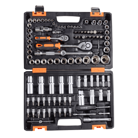 Набор инструментов, 1/2", 1/4", CrV, в кейсе 108 предметов Вихрь